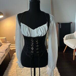 Renaissance Style Blouse with Corset